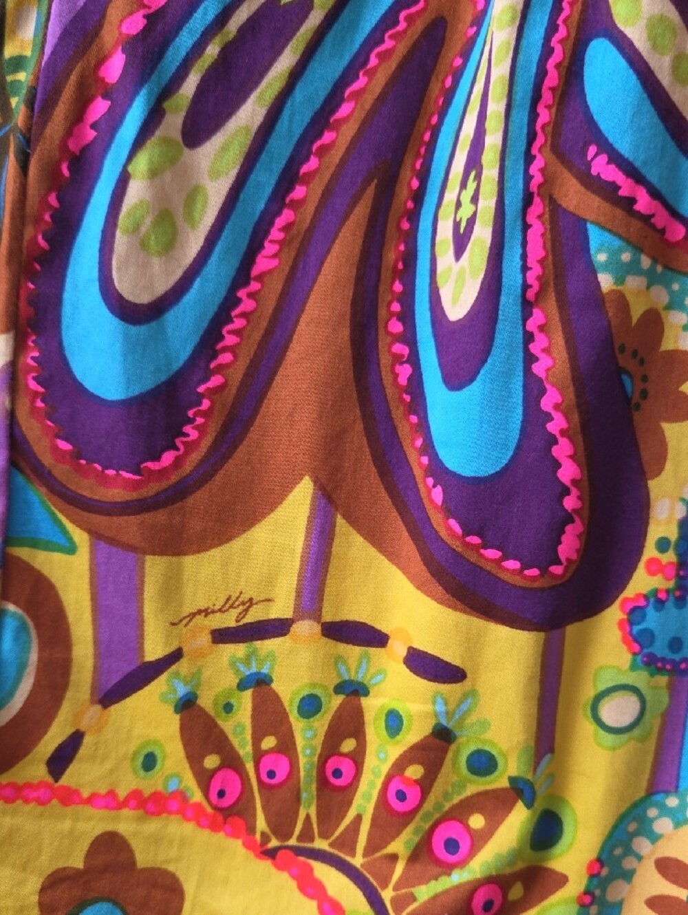 Milly Multicolor Paisley Tank Sundress — Pink Turquoise Yellow Brown - Picture 3 of 5